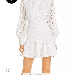 Bardot White Lace Midi Dress